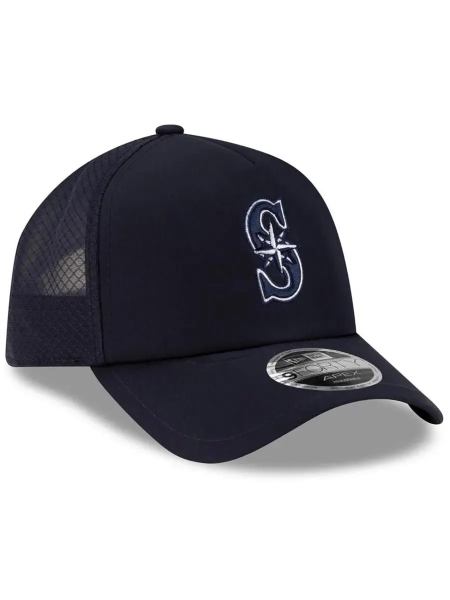 Кепка-тракер с вышитым логотипом Seattle Mariners New Era — изображение 3 из 4, темно-синий