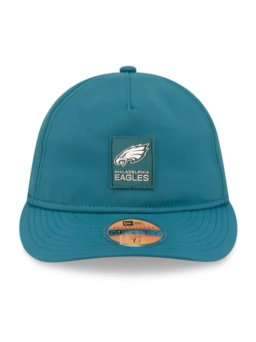 New Era Мужская кепка Philadelphia Eagles 2025 Sideline Retro Crown 59FIFTY — изображение 5 из 5, зеленый