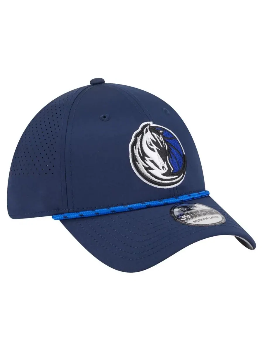 New Era Мужская синяя кепка Dallas Mavericks Featherweight Poly Rope Flex 39Thirty — изображение 3 из 5, синий