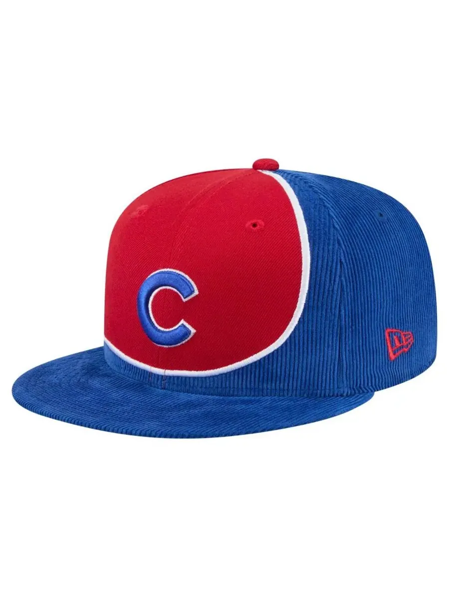 New Era Мужская вельветовая кепка-бейсболка Chicago Cubs в стиле ретро с разрезом