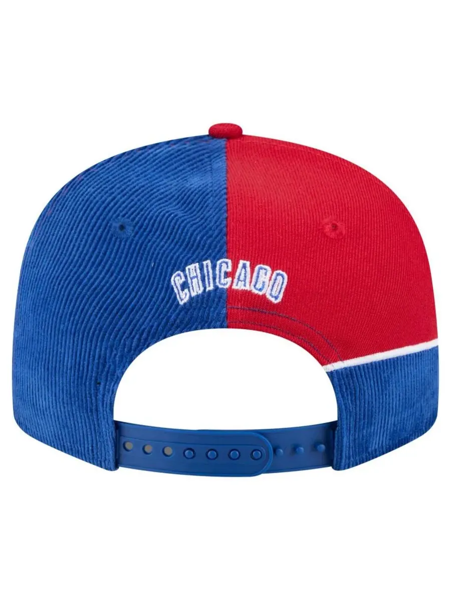 New Era Мужская вельветовая кепка-бейсболка Chicago Cubs в стиле ретро с разрезом — изображение 4 из 4, красный