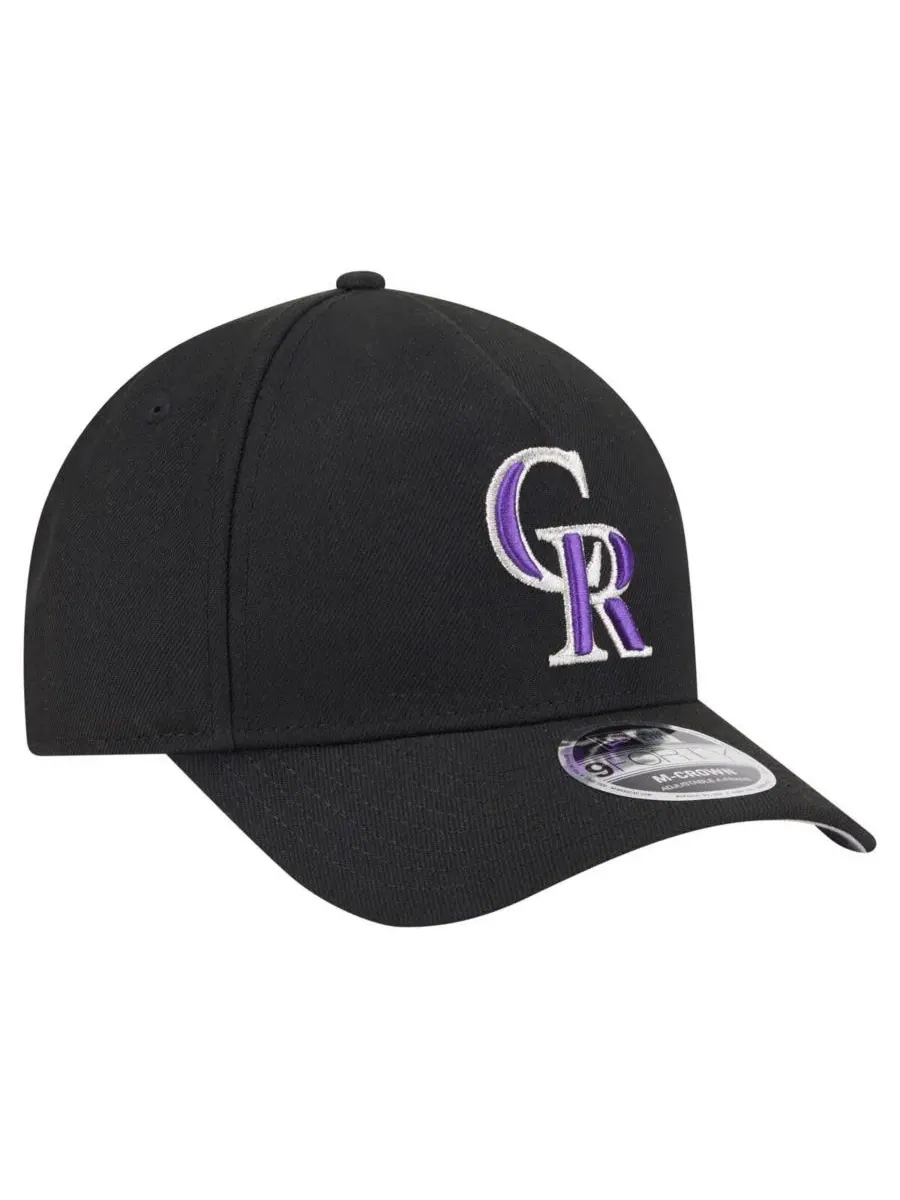 New Era Мужская черная регулируемая кепка Colorado Rockies 9FORTY с завышенной талией M — изображение 4 из 4, черный