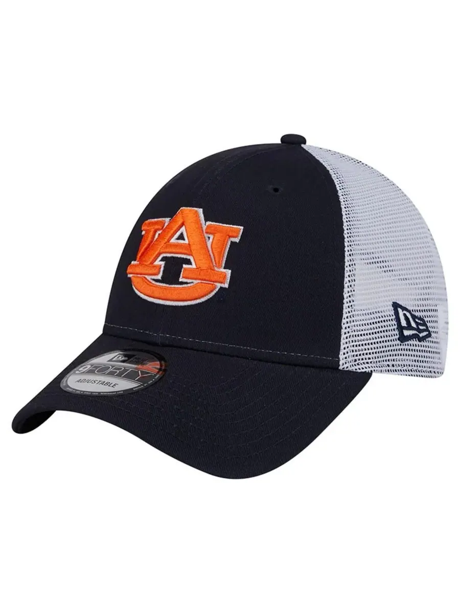 New Era Мужская темно-синяя кепка-тракер Auburn Tigers 9FORTY с регулируемым креплением