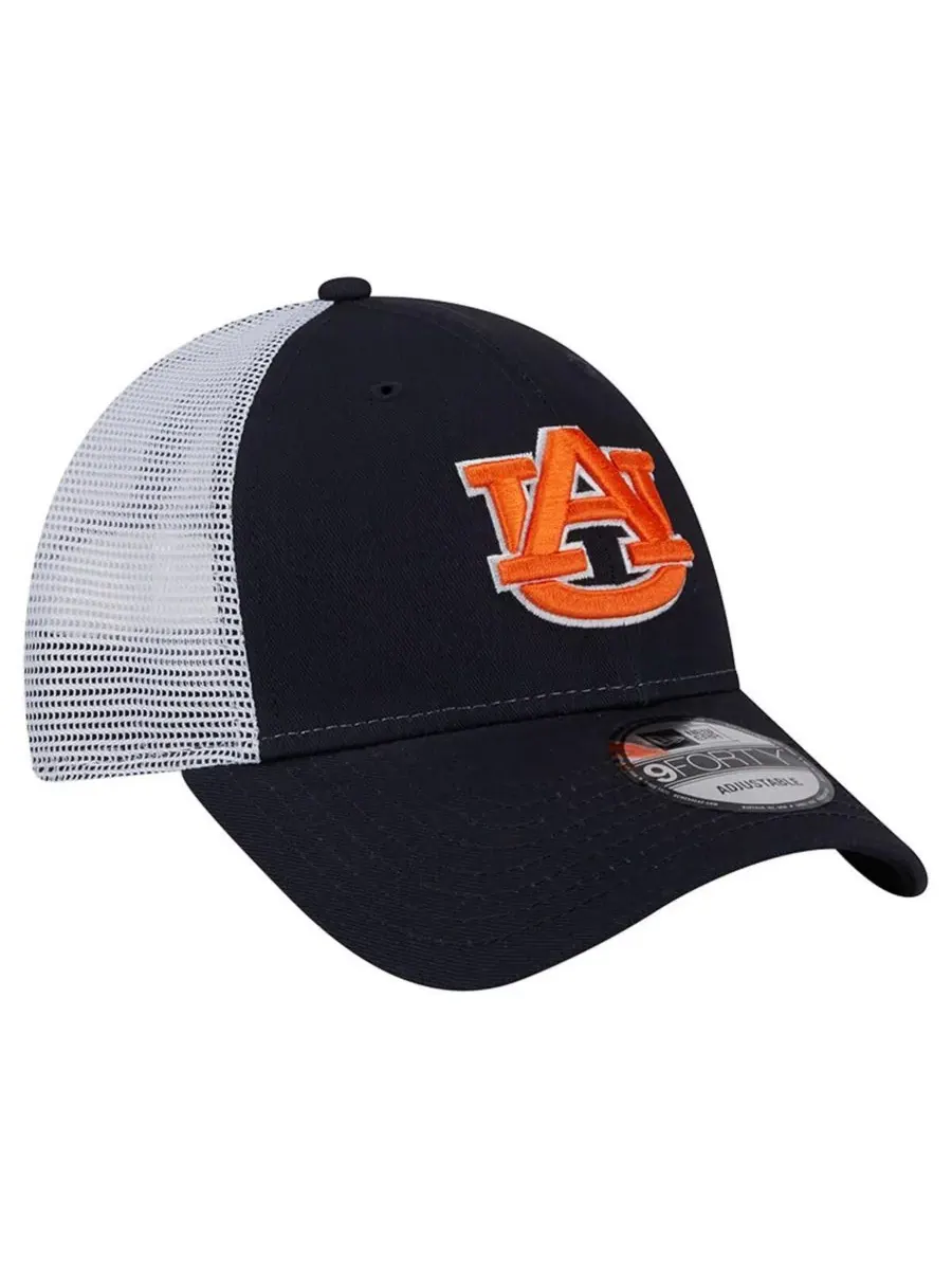 New Era Мужская темно-синяя кепка-тракер Auburn Tigers 9FORTY с регулируемым креплением — изображение 4 из 5, темно-синий