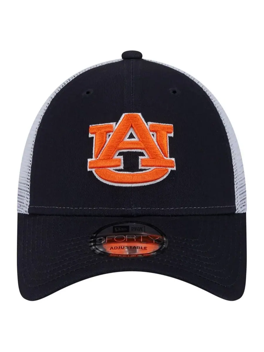 New Era Мужская темно-синяя кепка-тракер Auburn Tigers 9FORTY с регулируемым креплением — изображение 5 из 5, темно-синий