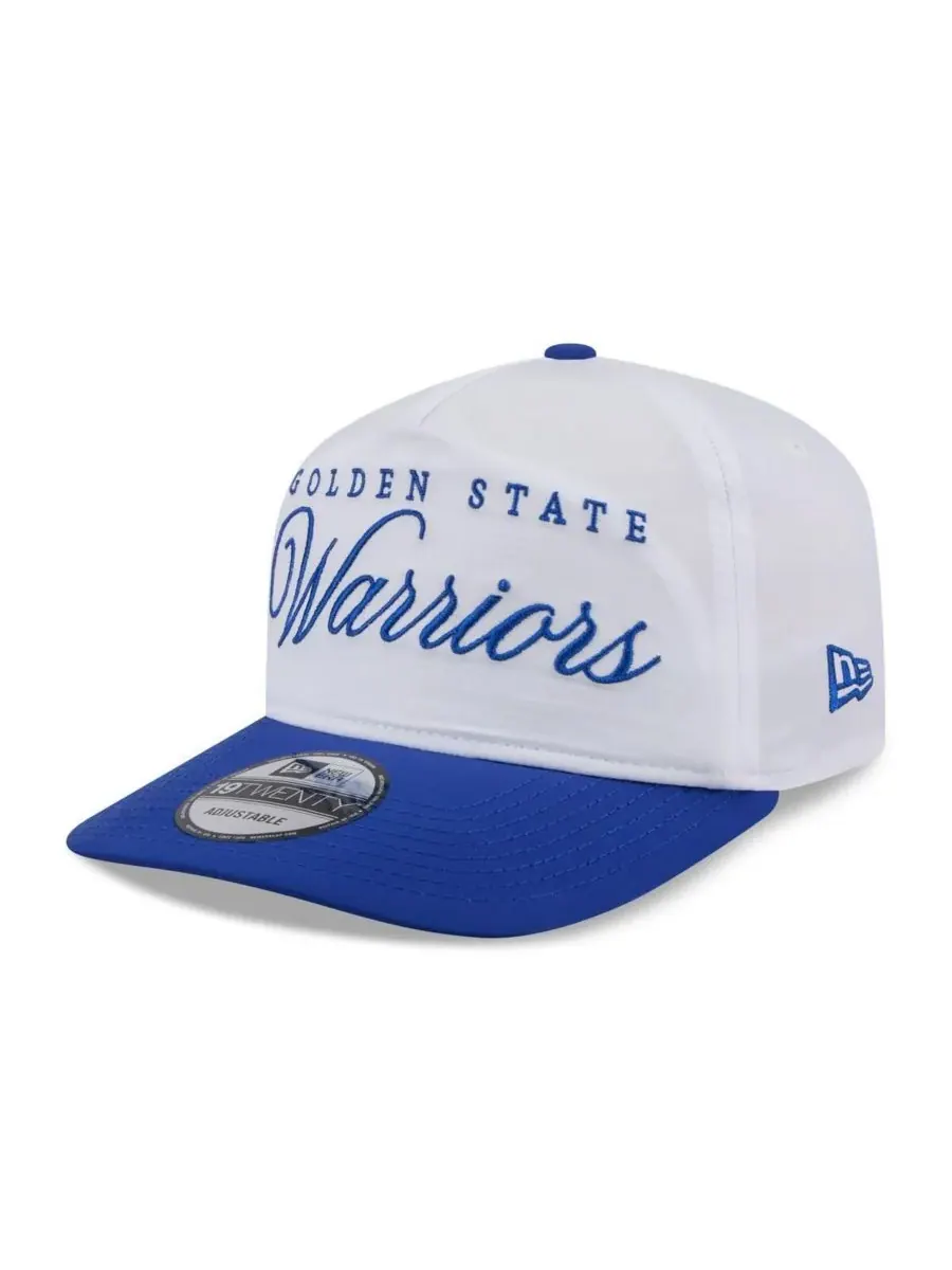 New Era Мужская кепка Golden State Warriors 2025 NBA Draft On-Stage из нейлона, белого/королевского — изображение 3 из 3