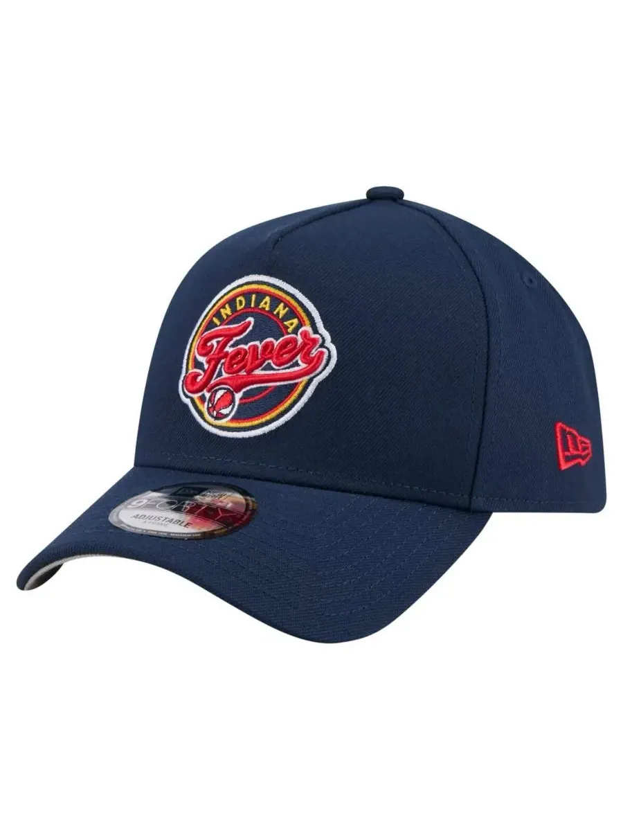 New Era Мужская кепка Indiana Fever Core Logo A-Frame 9FORTY темно-синего цвета с регулируемым