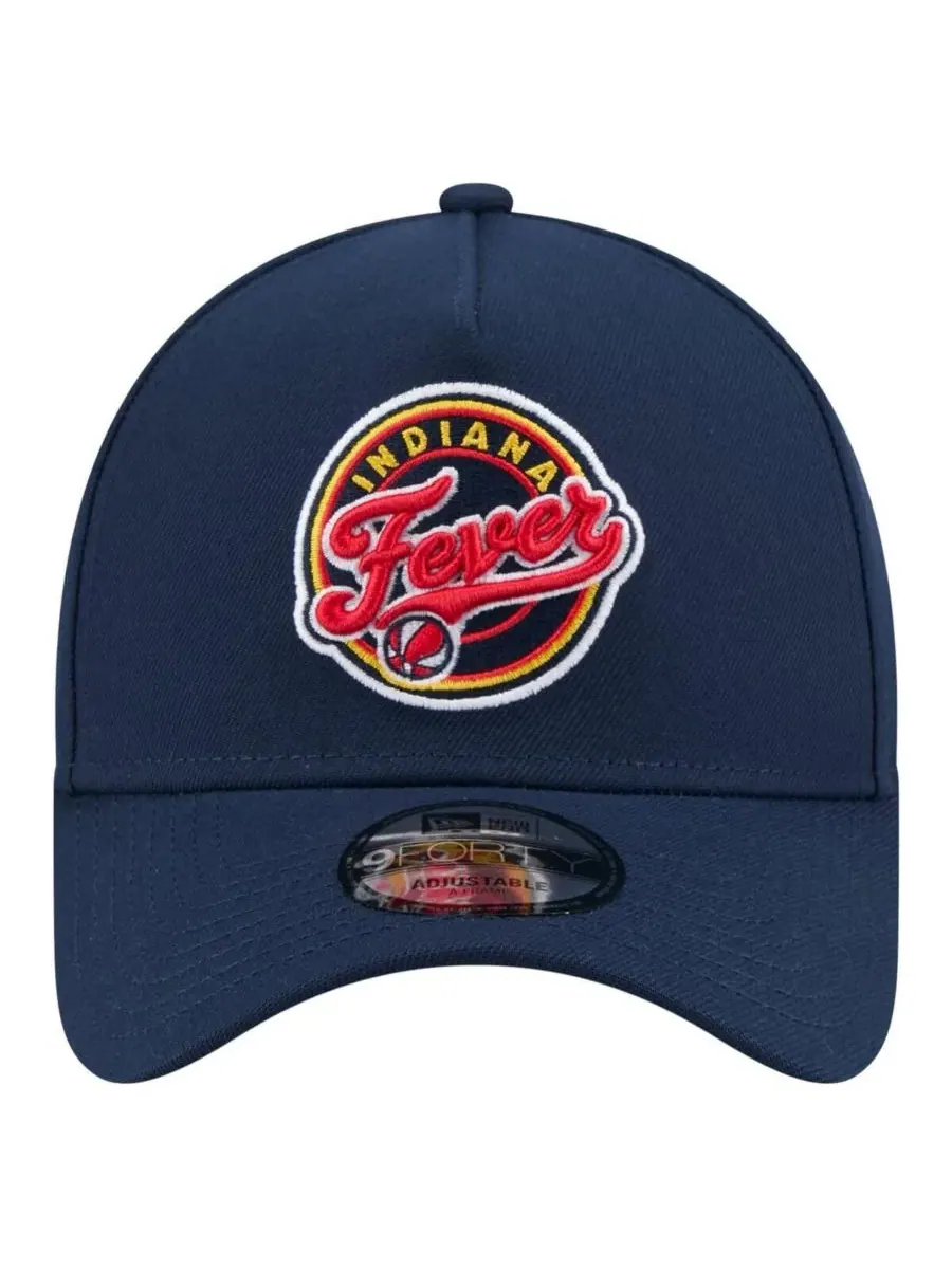 New Era Мужская кепка Indiana Fever Core Logo A-Frame 9FORTY темно-синего цвета с регулируемым — изображение 2 из 4