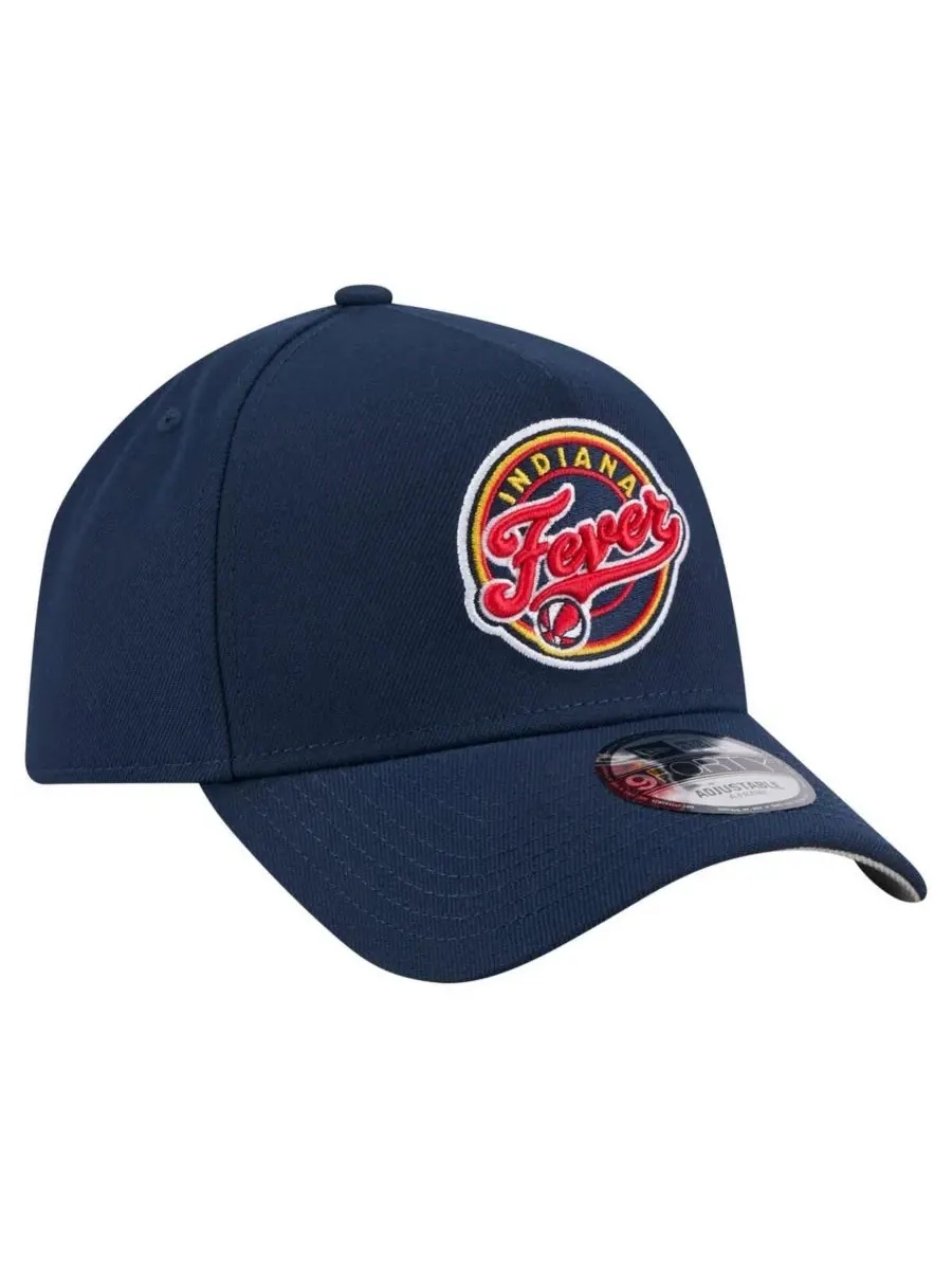 New Era Мужская кепка Indiana Fever Core Logo A-Frame 9FORTY темно-синего цвета с регулируемым — изображение 3 из 4