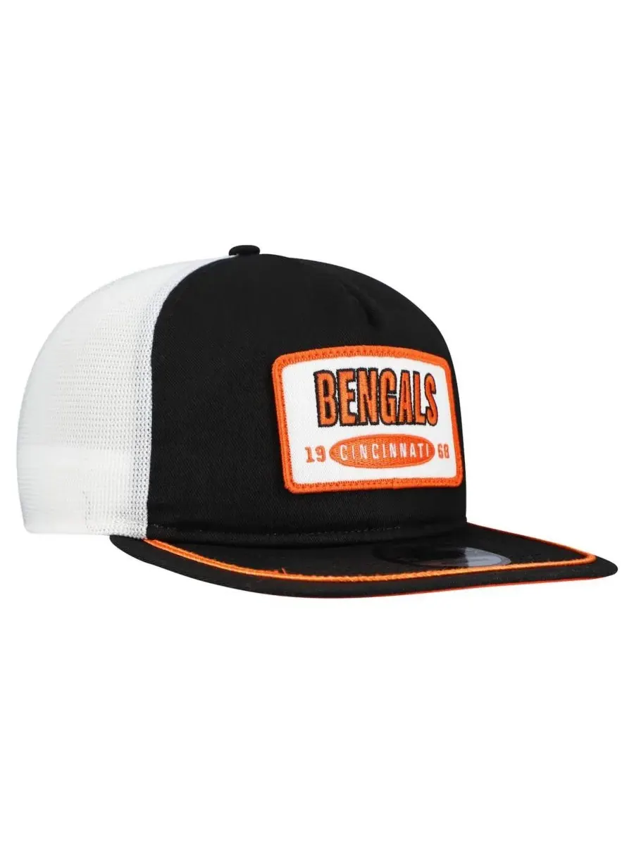 New Era Мужская регулируемая кепка с нашивкой Cincinnati Bengals 19TWENTY — изображение 2 из 4, черный белый