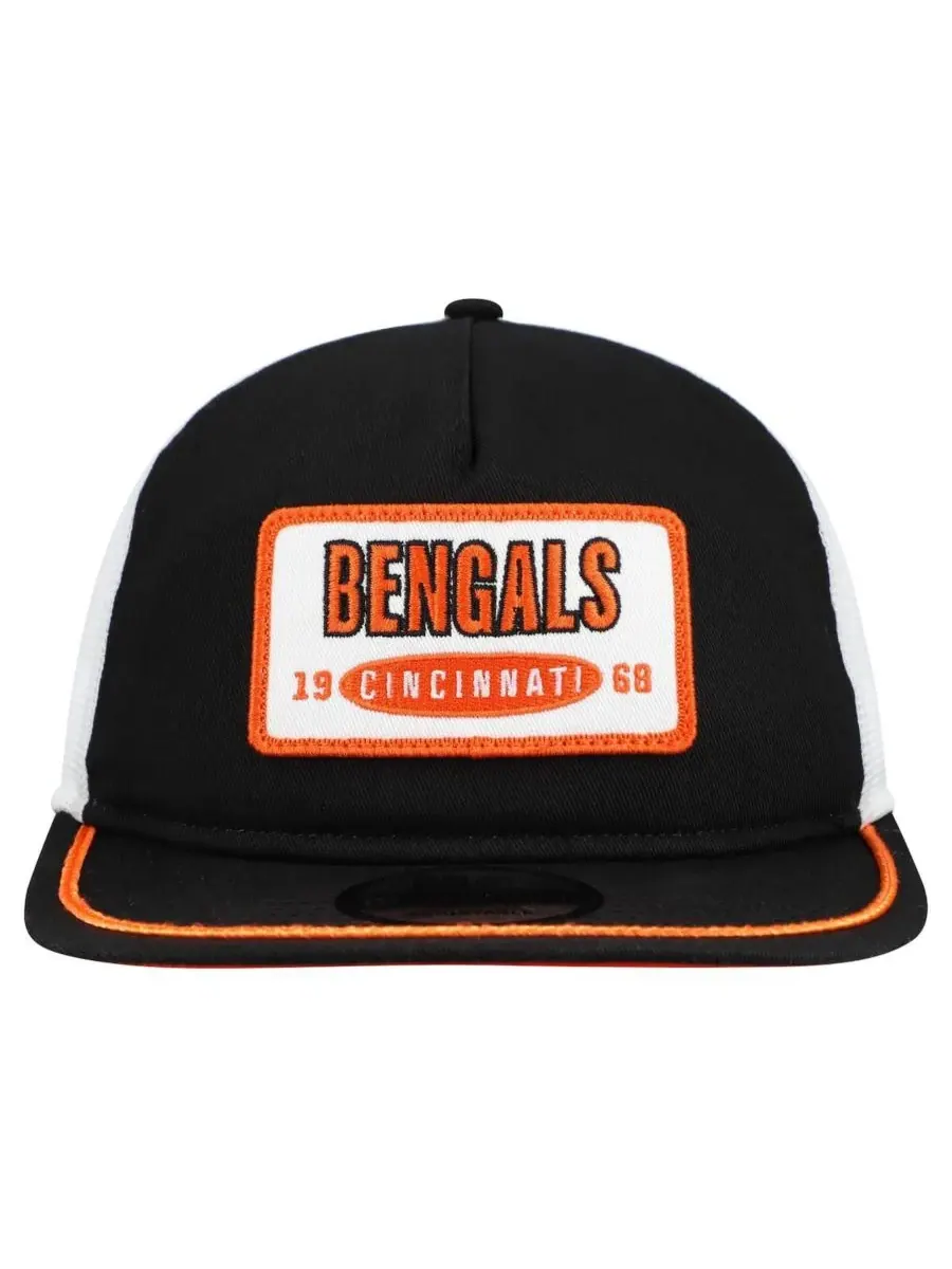New Era Мужская регулируемая кепка с нашивкой Cincinnati Bengals 19TWENTY — изображение 3 из 4, черный белый
