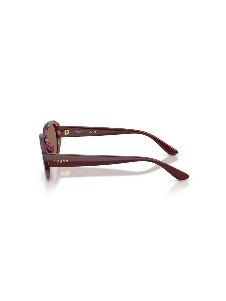 Геометрические солнцезащитные очки, VJ2034 Vogue Eyewear — изображение 3 из 8, прозрачный бордовый