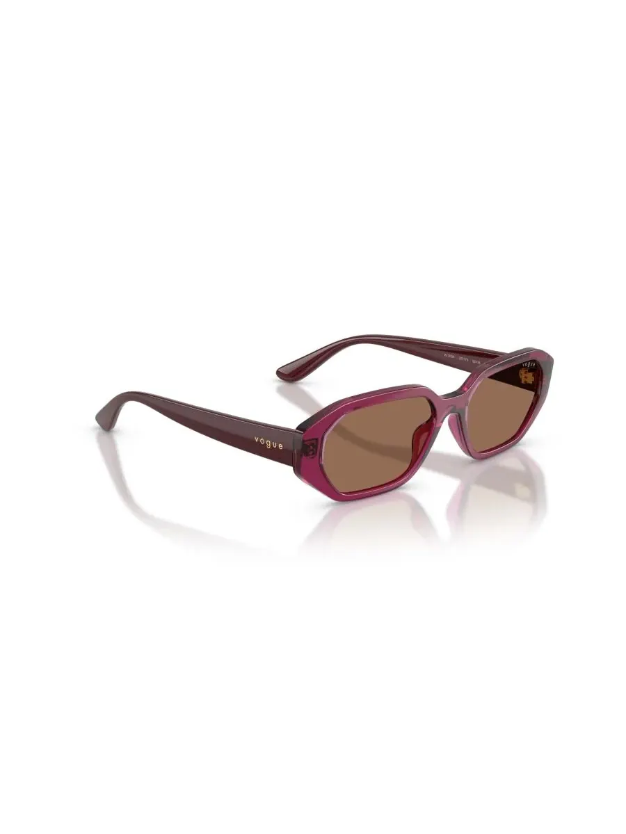 Геометрические солнцезащитные очки, VJ2034 Vogue Eyewear — изображение 6 из 8, прозрачный бордовый