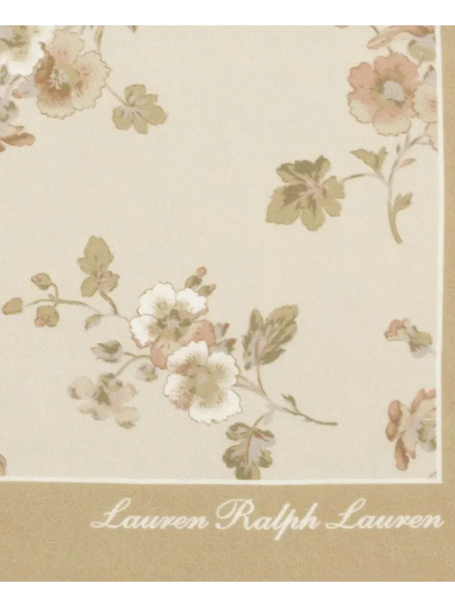 Небольшой квадратный шарф с цветочным узором Lauren Ralph Lauren — изображение 3 из 4, песочный
