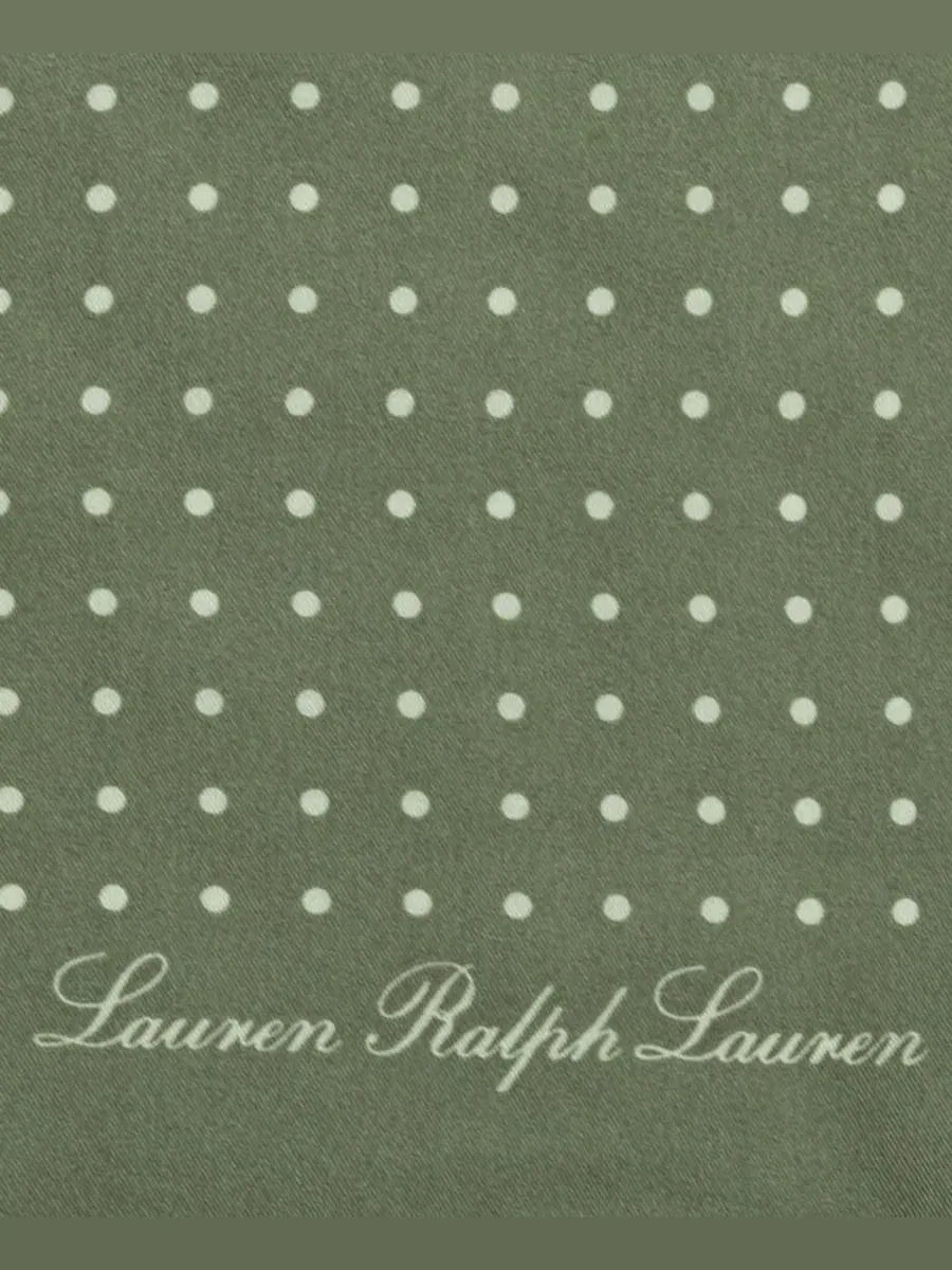 Шарф Core Dot Square Lauren Ralph Lauren — изображение 3 из 4, оливковый