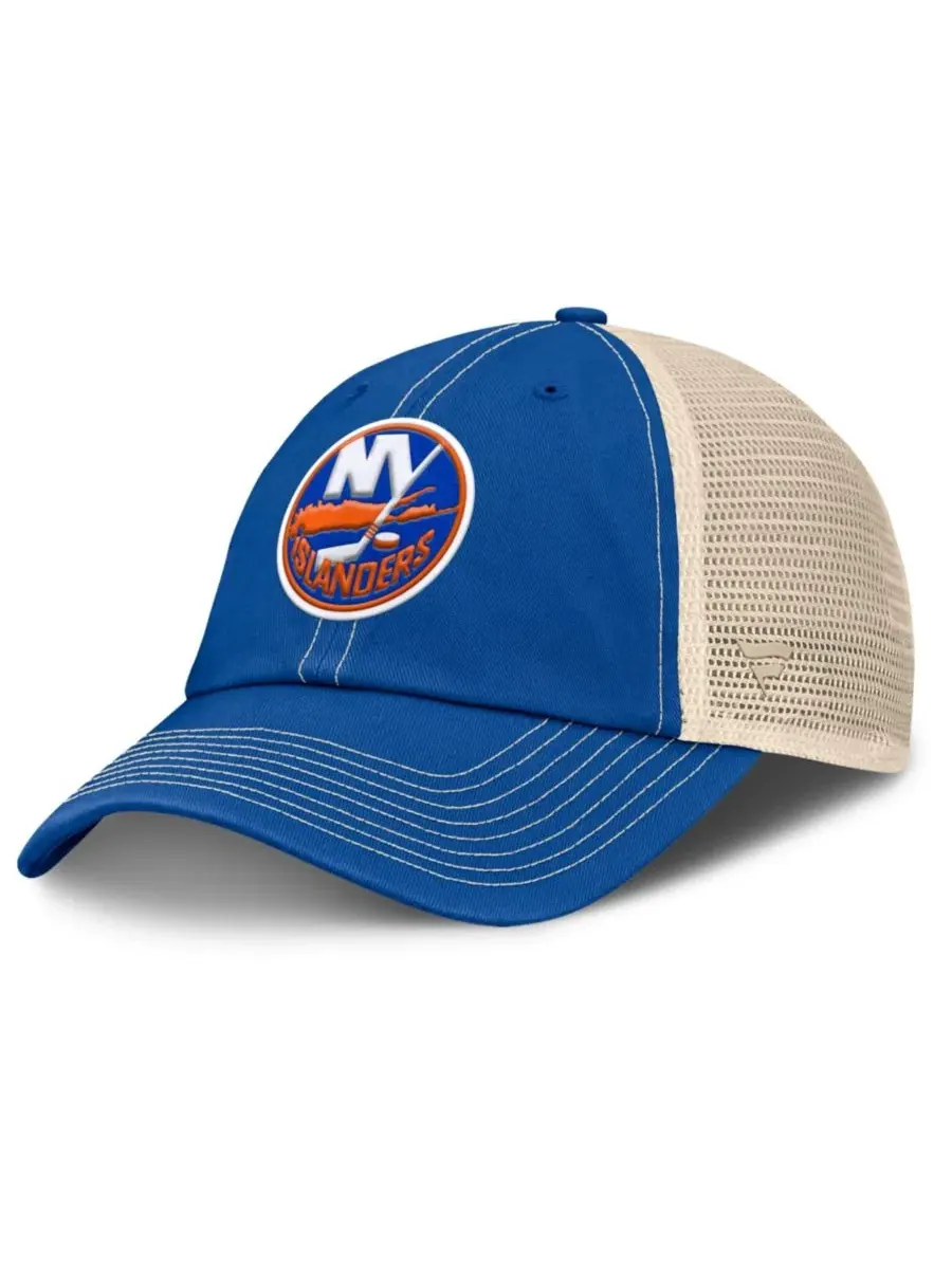 Кепка-тракер New York Islanders Rival с сетчатыми вставками Fanatics, Royal Natural
