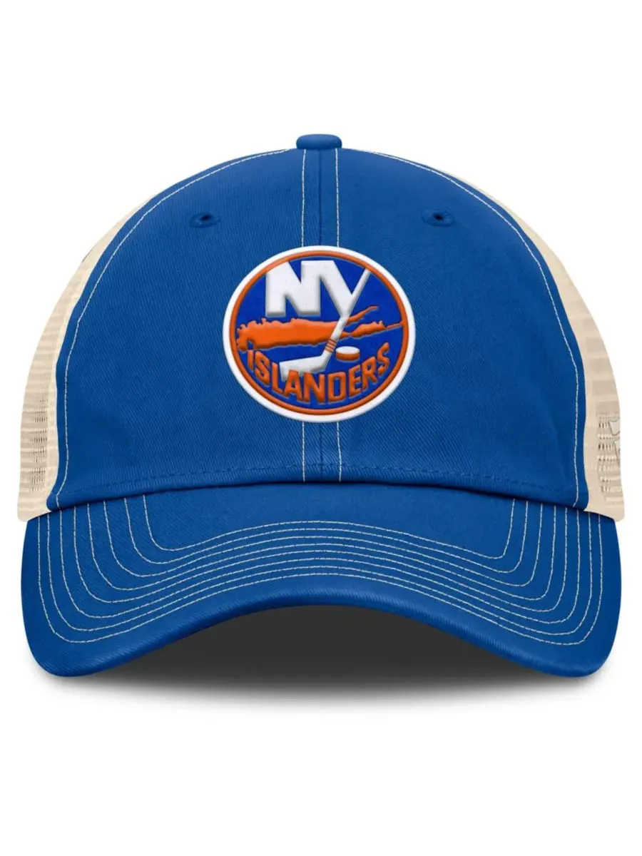 Кепка-тракер New York Islanders Rival с сетчатыми вставками Fanatics, Royal Natural — изображение 2 из 4, прозрачный