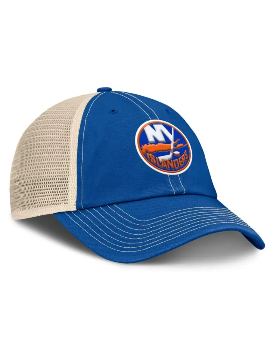 Кепка-тракер New York Islanders Rival с сетчатыми вставками Fanatics, Royal Natural — изображение 3 из 4, прозрачный