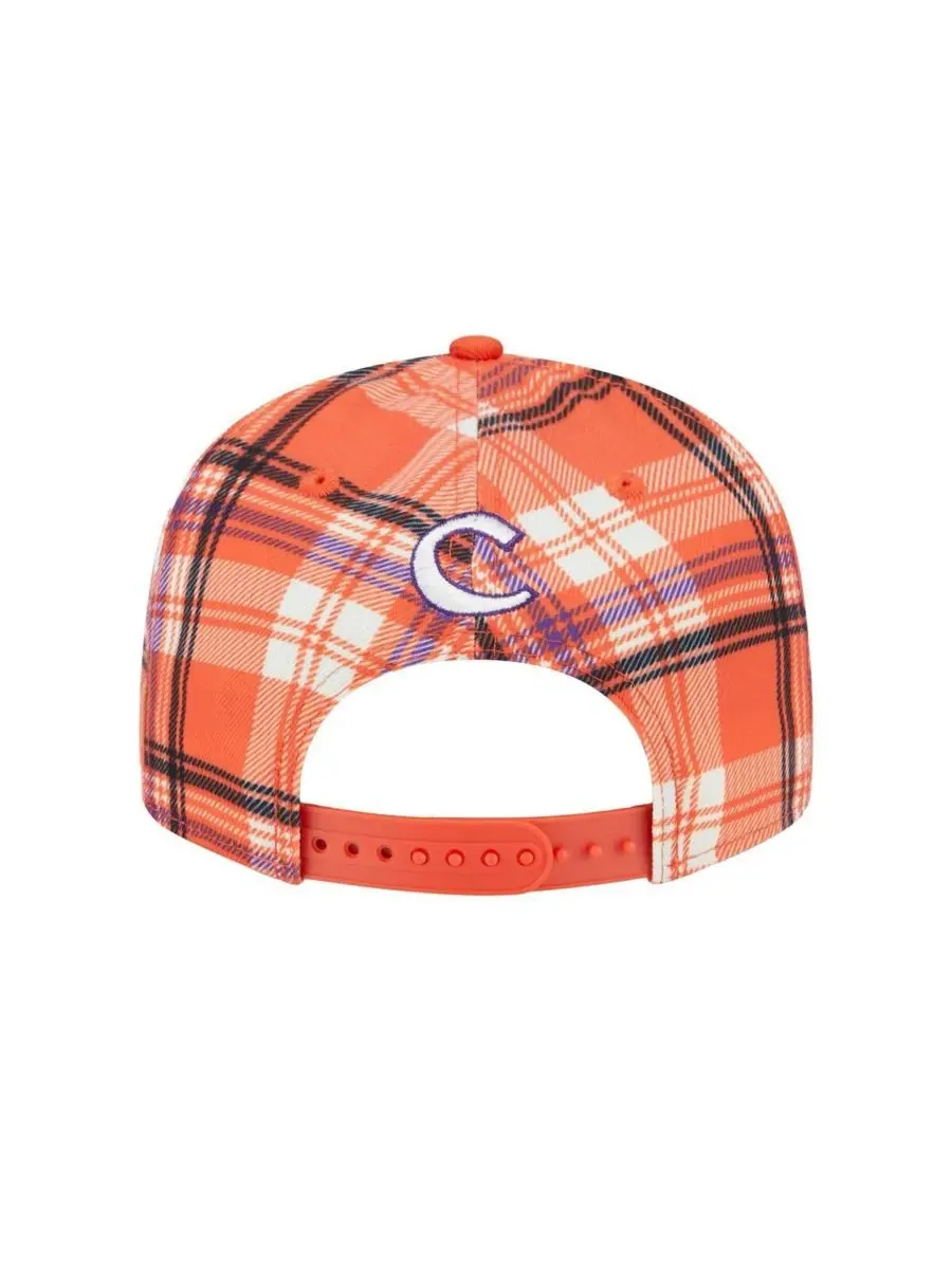 New Era Мужская оранжевая клетчатая кепка Clemson Tigers 9FIFTY с застежкой-регулятором — изображение 2 из 5, оранжевый