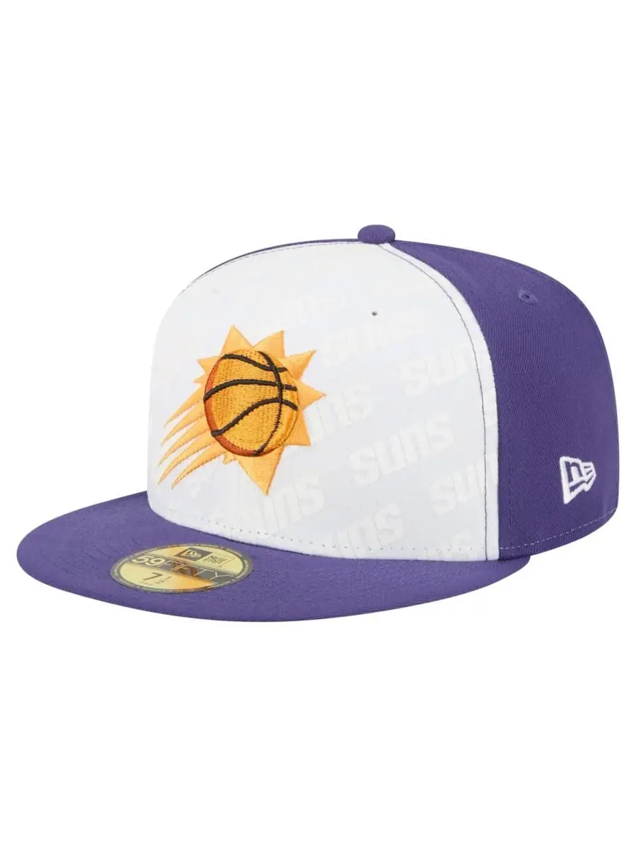 New Era Мужская бело-фиолетовая кепка Phoenix Suns Repeat 59Fifty