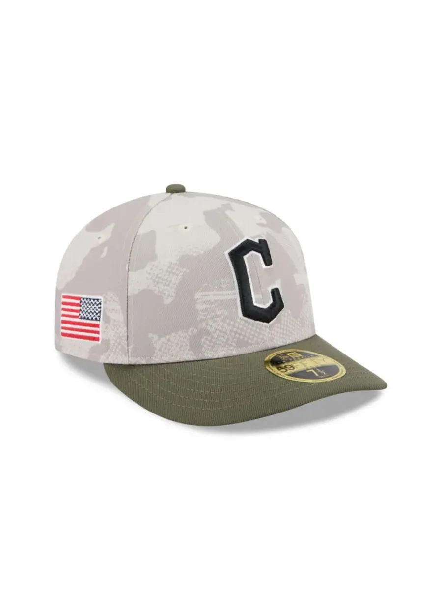 New Era Мужская кепка Cleveland Guardians 2025 Armed Forces Day Low Profile 59FIFTY — изображение 2 из 7