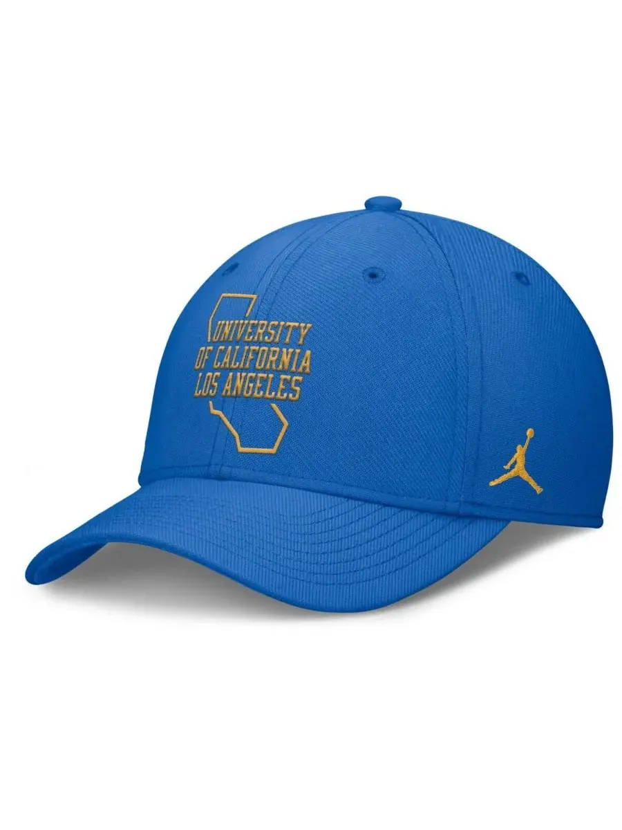 Jordan Мужская синяя кепка UCLA Bruins Local Swoosh Flex Hat