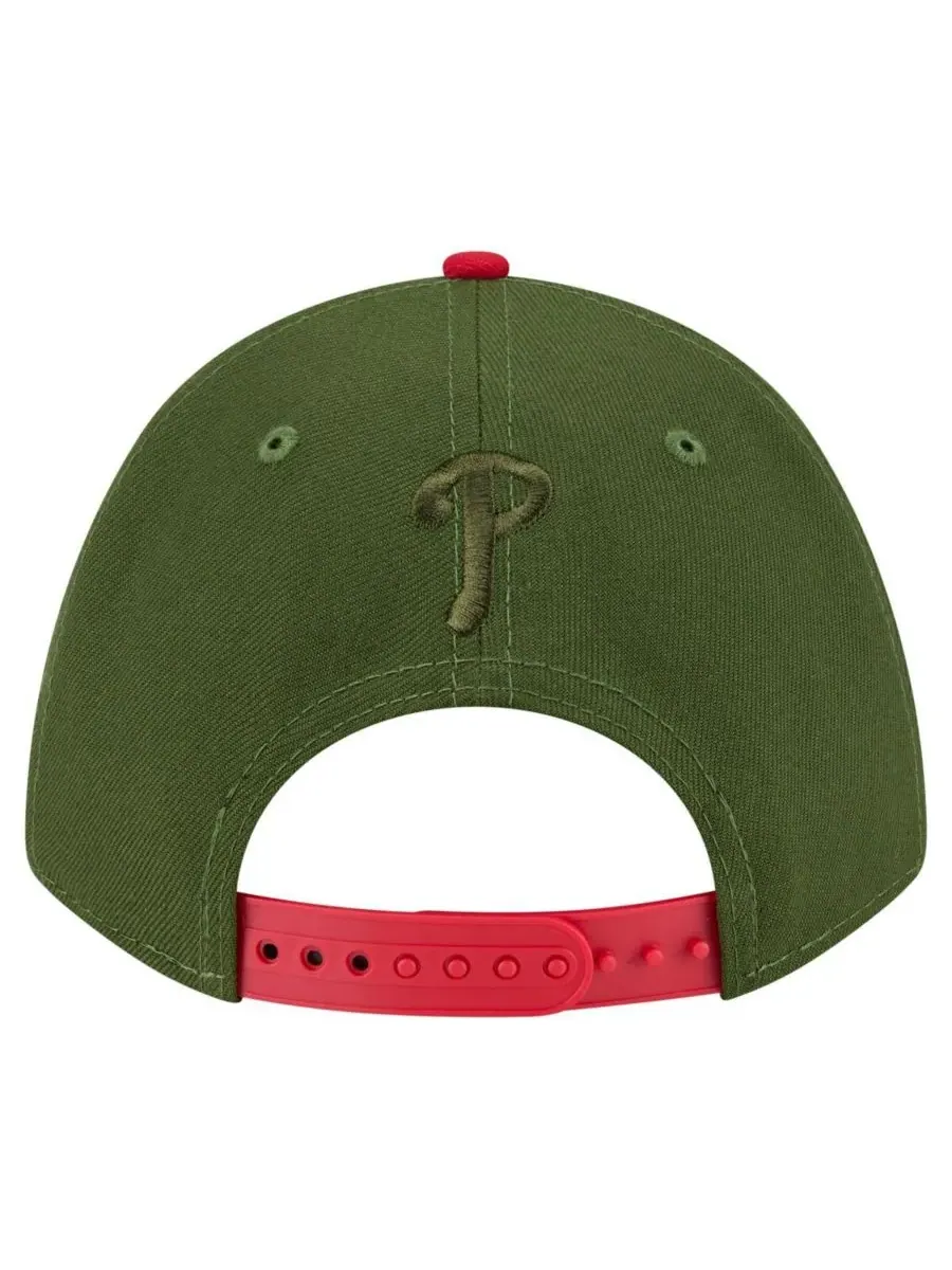 New Era Мужская темно-зеленая бейсболка Philadelphia Phillies City Feature 9FORTY A-Frame с — изображение 2 из 4