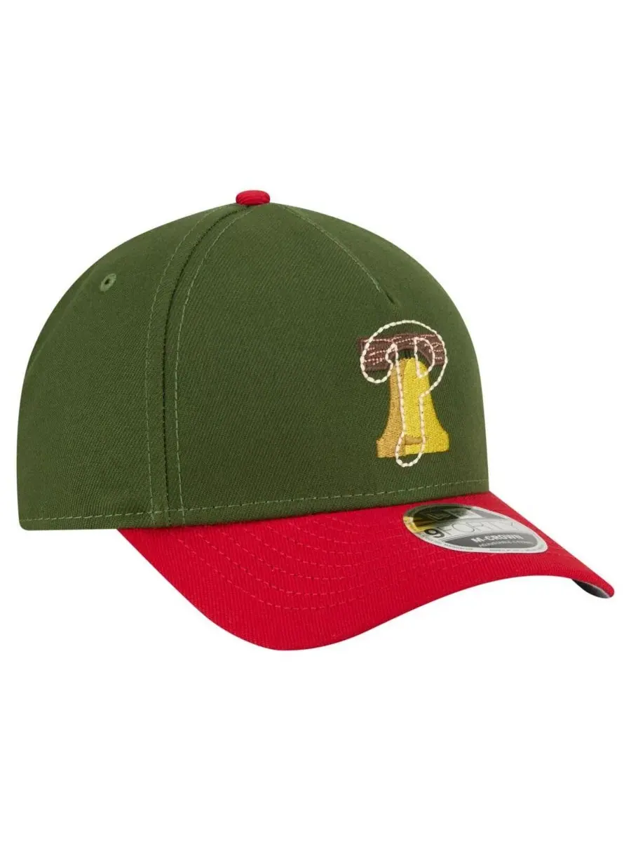 New Era Мужская темно-зеленая бейсболка Philadelphia Phillies City Feature 9FORTY A-Frame с — изображение 3 из 4