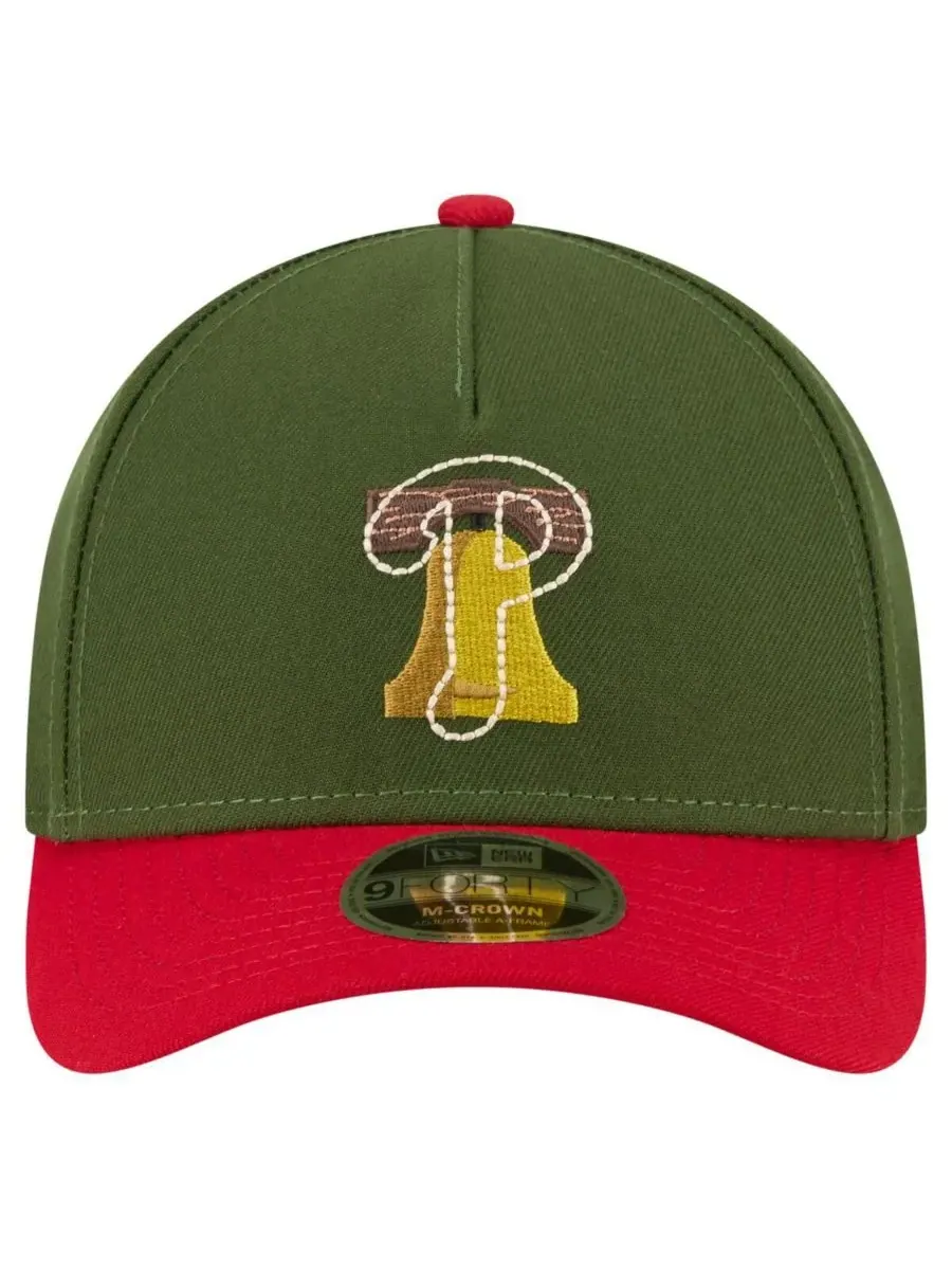 New Era Мужская темно-зеленая бейсболка Philadelphia Phillies City Feature 9FORTY A-Frame с — изображение 4 из 4