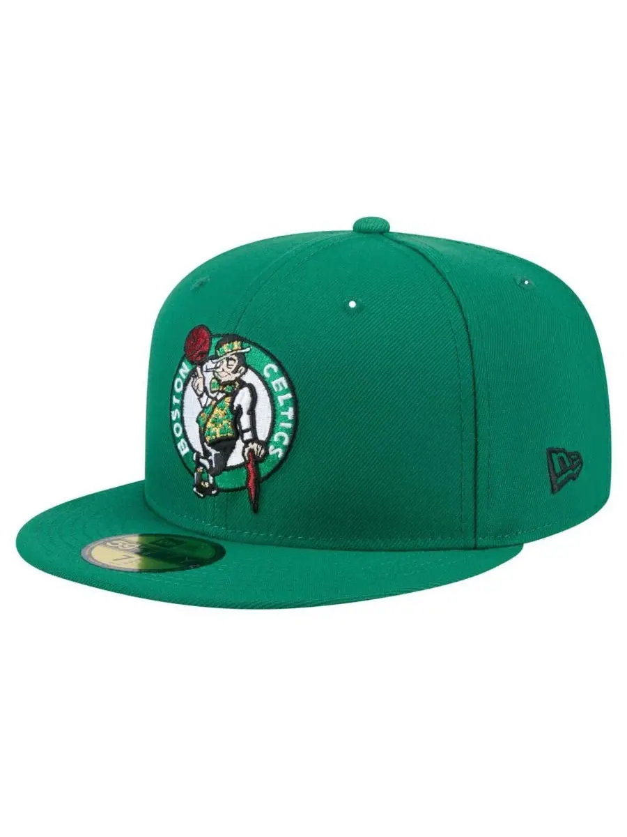 New Era Мужская бейсболка 59FIFTY ярко-зеленого цвета с винтажным вымпелом команды Boston Celtics — изображение 4 из 5