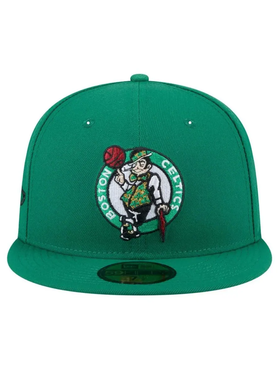 New Era Мужская бейсболка 59FIFTY ярко-зеленого цвета с винтажным вымпелом команды Boston Celtics — изображение 5 из 5