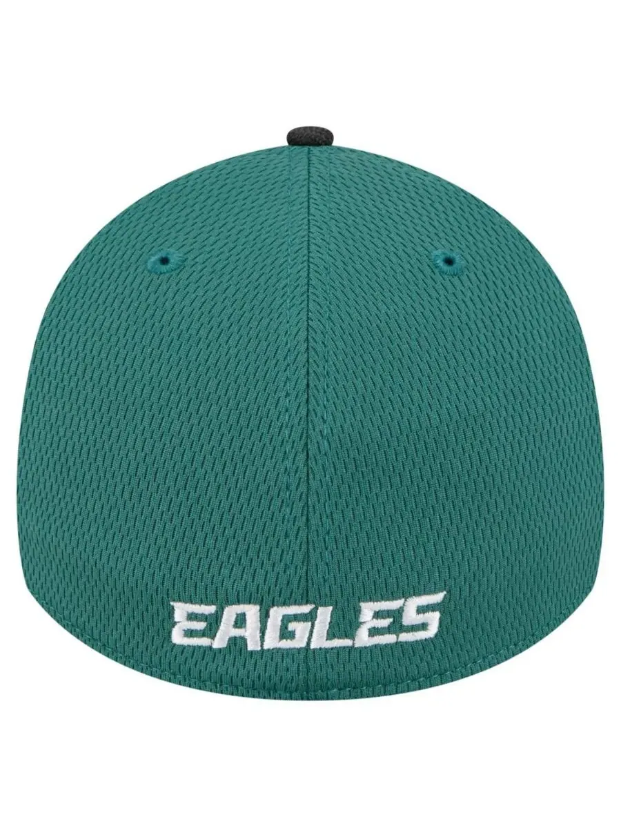 New Era Мужская кепка Philadelphia Eagles Visor Hit 39THIRTY Flex Hat — изображение 3 из 5, зеленый