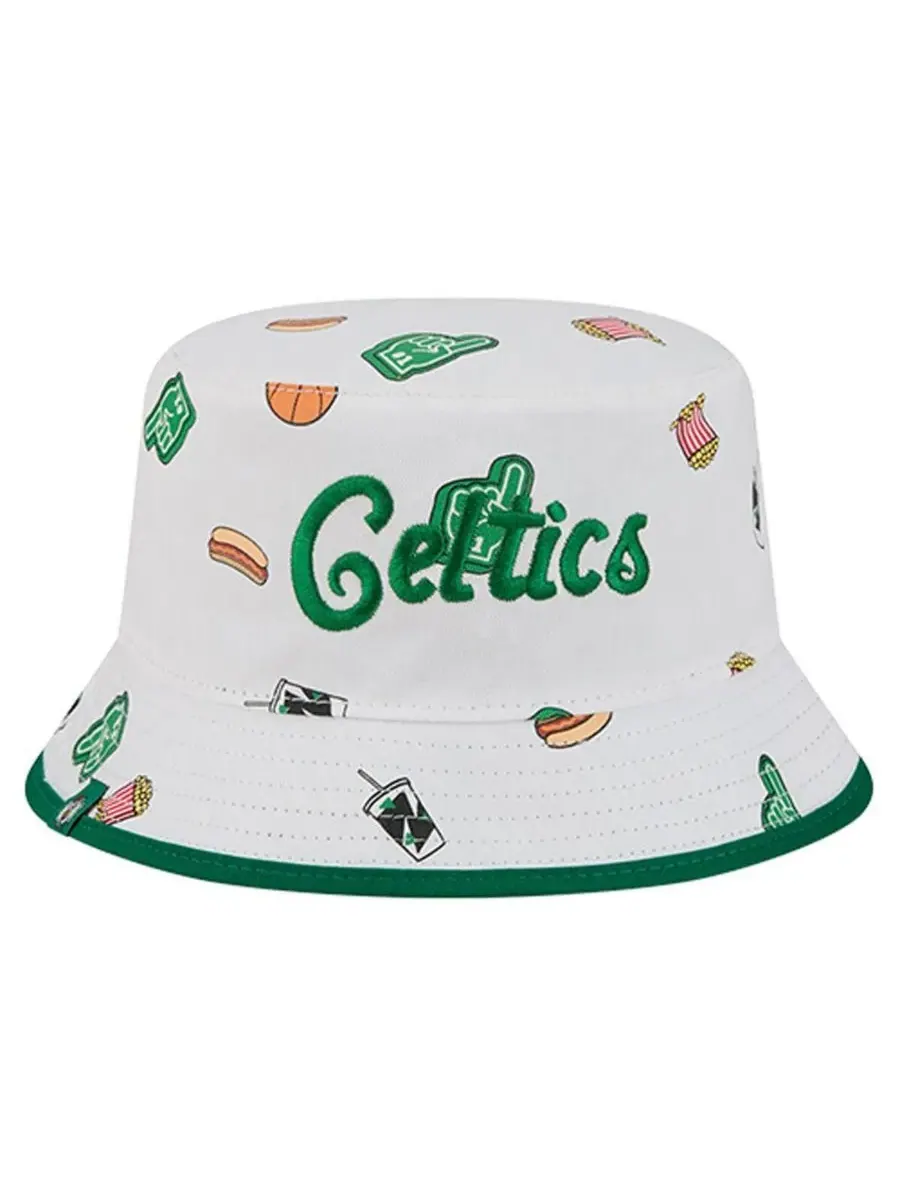 Мужская белая двусторонняя панама с символикой команды поддержки Boston Celtics New Era — изображение 2 из 4, белый