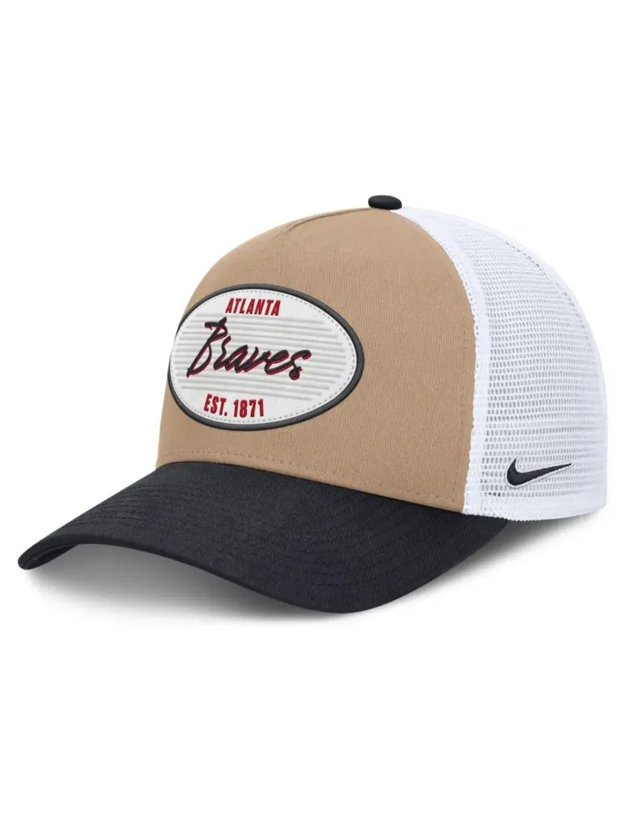 Кепка-тракер с принтом Atlanta Braves Rise A-Frame Nike