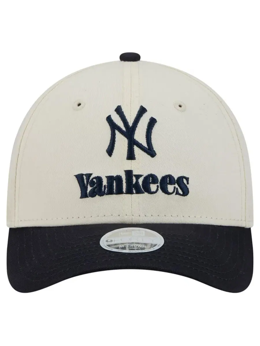 Кепка New York Yankees Primary 9FORTY M-Crown New Era — изображение 2 из 7, кремовый темно-синий