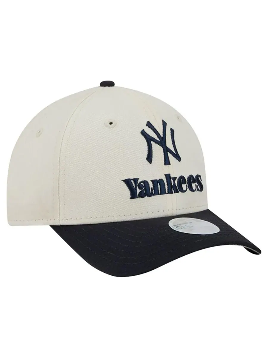 Кепка New York Yankees Primary 9FORTY M-Crown New Era — изображение 3 из 7, кремовый темно-синий