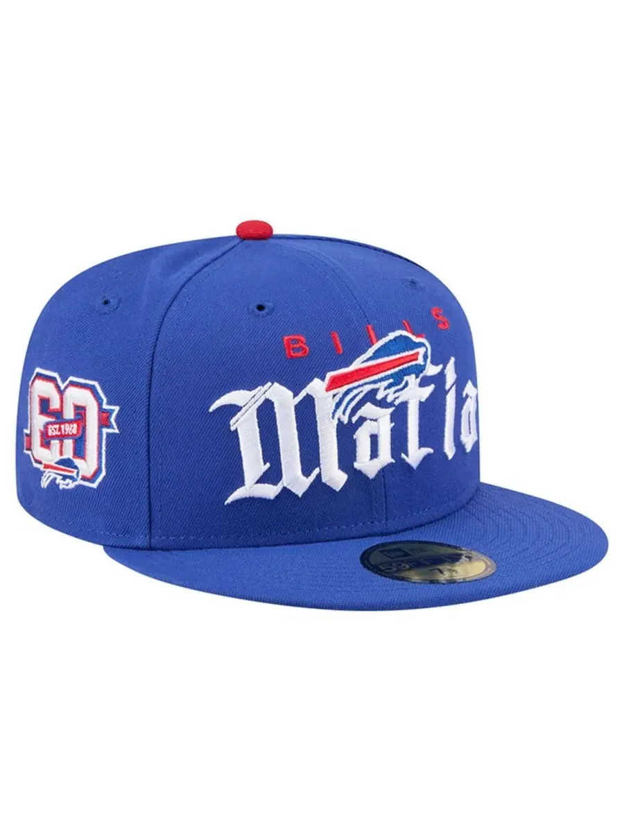 Кепка New Era с вышивкой, высокая тулья, прямой козырек