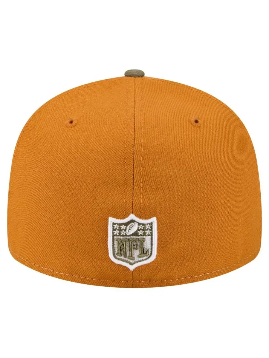New Era Мужская кепка Buffalo Bills Two-Tone Color Pack Split Panel 59FIFTY оливково-коричневого — изображение 2 из 5