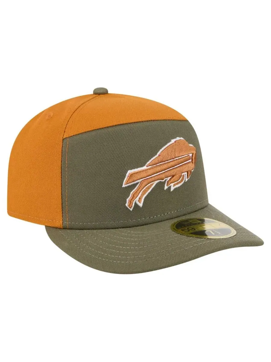 New Era Мужская кепка Buffalo Bills Two-Tone Color Pack Split Panel 59FIFTY оливково-коричневого — изображение 3 из 5