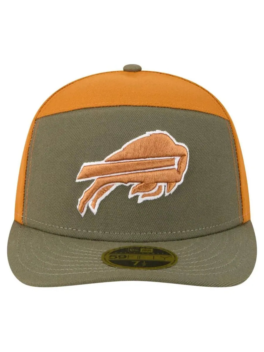 New Era Мужская кепка Buffalo Bills Two-Tone Color Pack Split Panel 59FIFTY оливково-коричневого — изображение 4 из 5