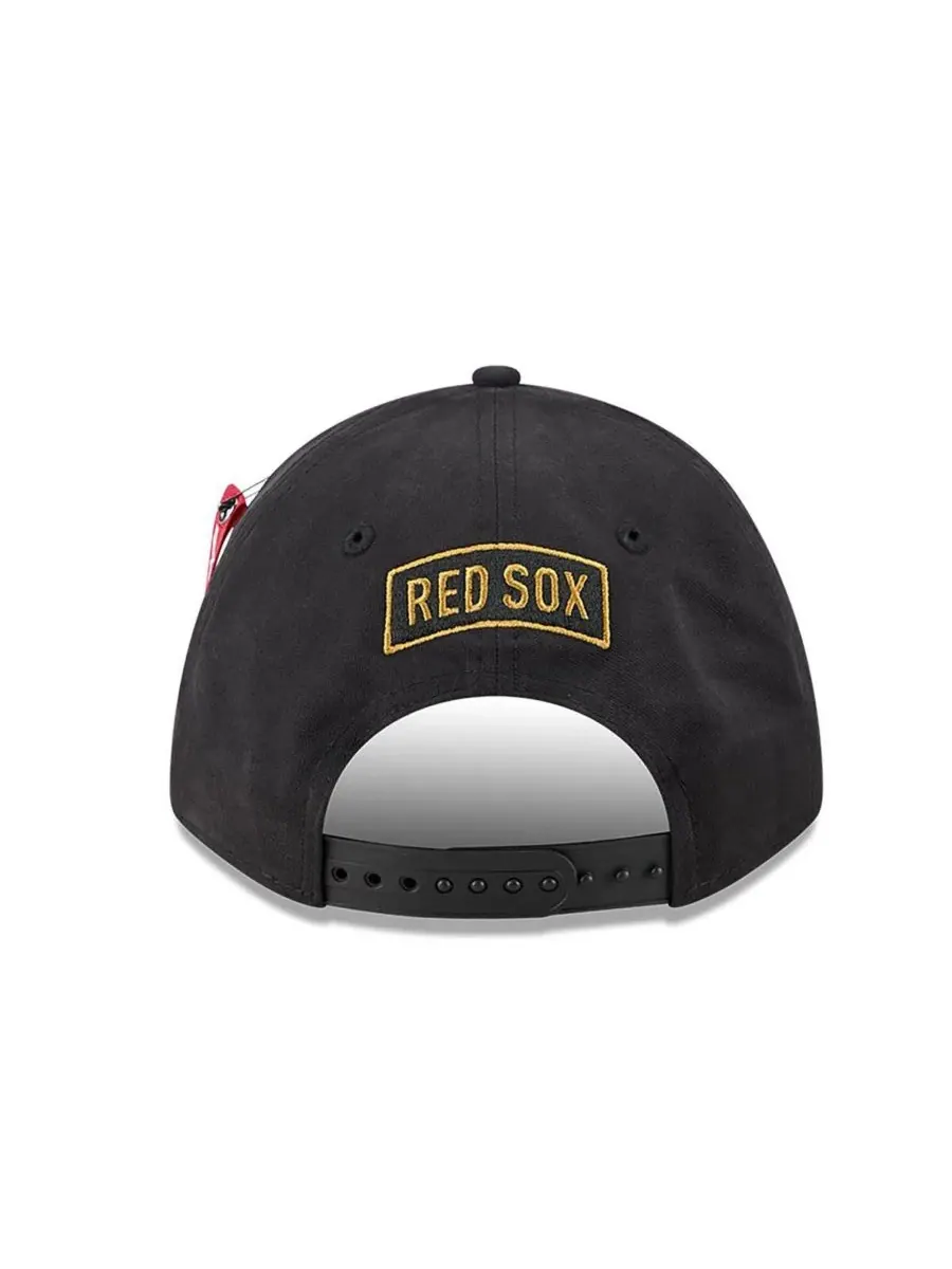 New Era Мужская черная регулируемая бейсболка Boston Red Sox A-Frame 9FORTY — изображение 2 из 4, черный