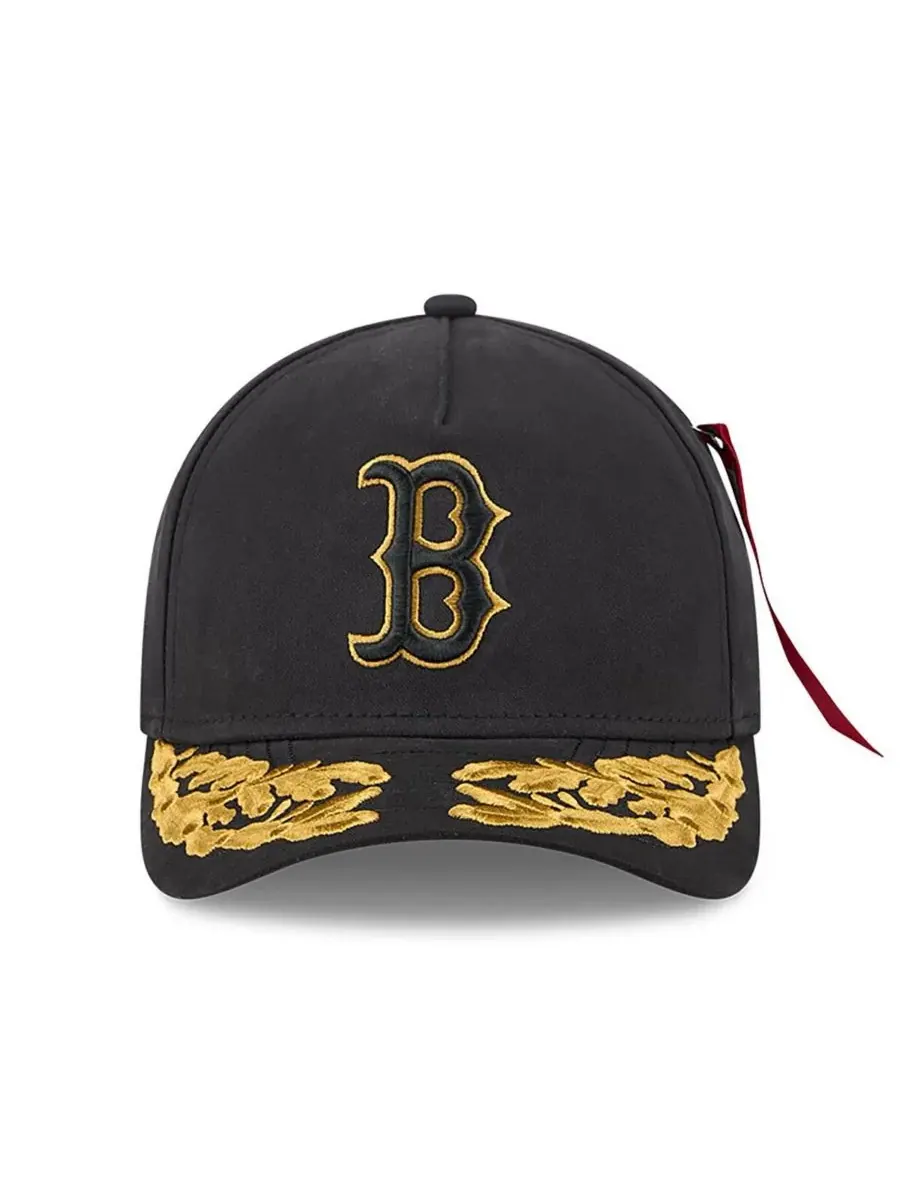 New Era Мужская черная регулируемая бейсболка Boston Red Sox A-Frame 9FORTY — изображение 4 из 4, черный