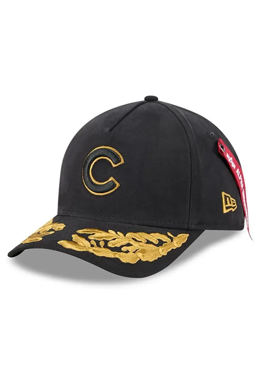 New Era Мужская черная регулируемая бейсболка Chicago Cubs A-Frame 9FORTY