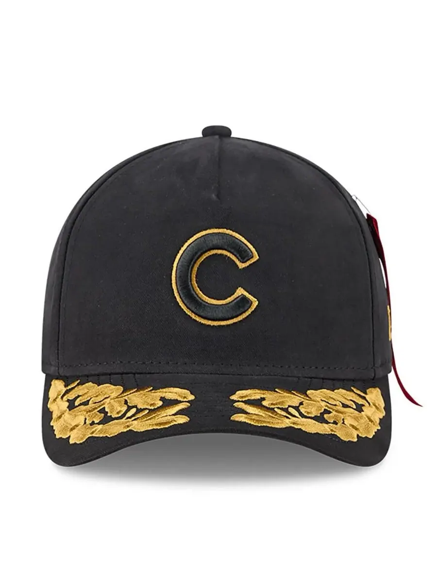 New Era Мужская черная регулируемая бейсболка Chicago Cubs A-Frame 9FORTY — изображение 2 из 4, черный