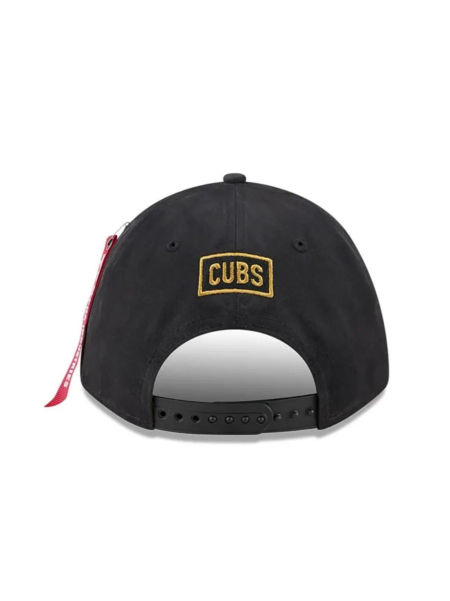 New Era Мужская черная регулируемая бейсболка Chicago Cubs A-Frame 9FORTY — изображение 4 из 4, черный
