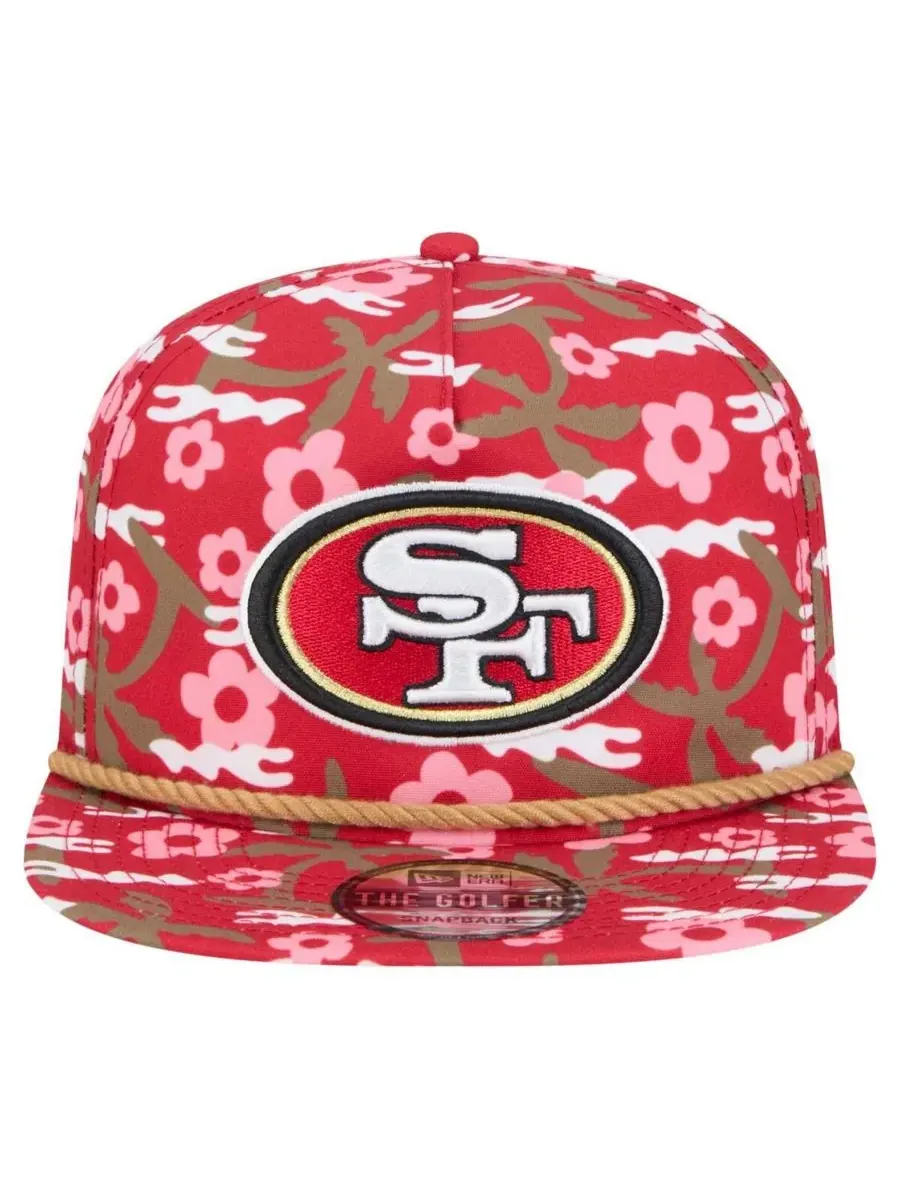 Мужская алая кепка-бейсболка San Francisco 49ers Wakey Golfer Snapback New Era — изображение 5 из 5, алый