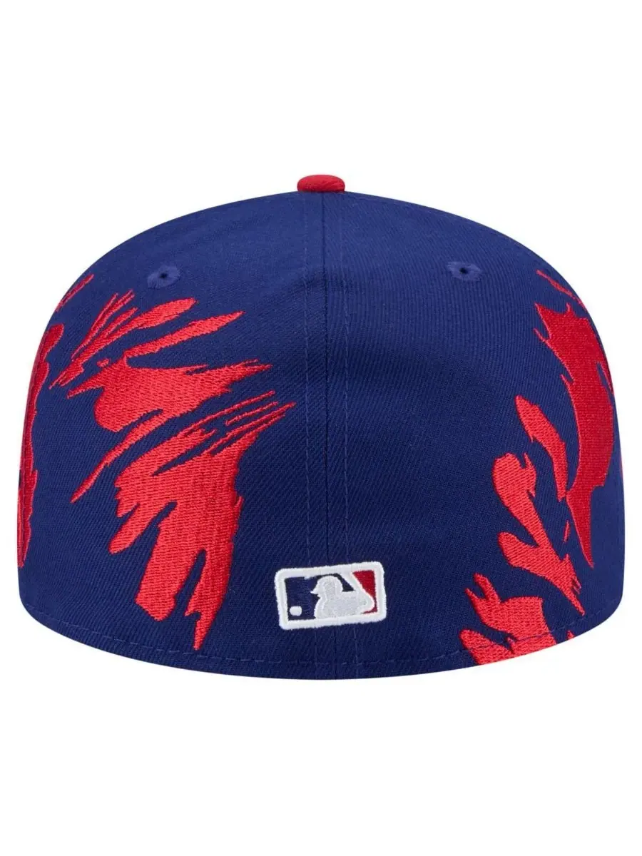 New Era Мужская бейсболка 59FIFTY в стиле ретро с королевским/красным цветом команды Texas Rangers — изображение 4 из 5