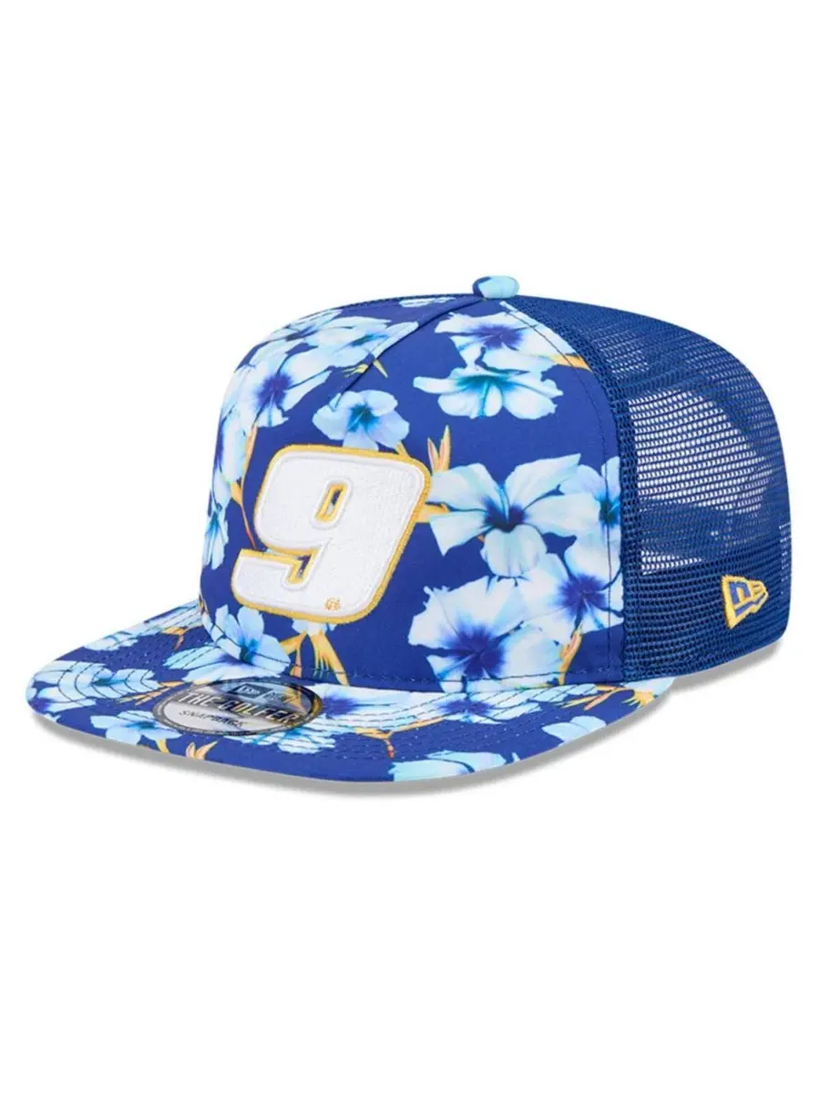 New Era Мужская регулируемая кепка для гольфа Chase Elliott Adventure Pattern синего цвета