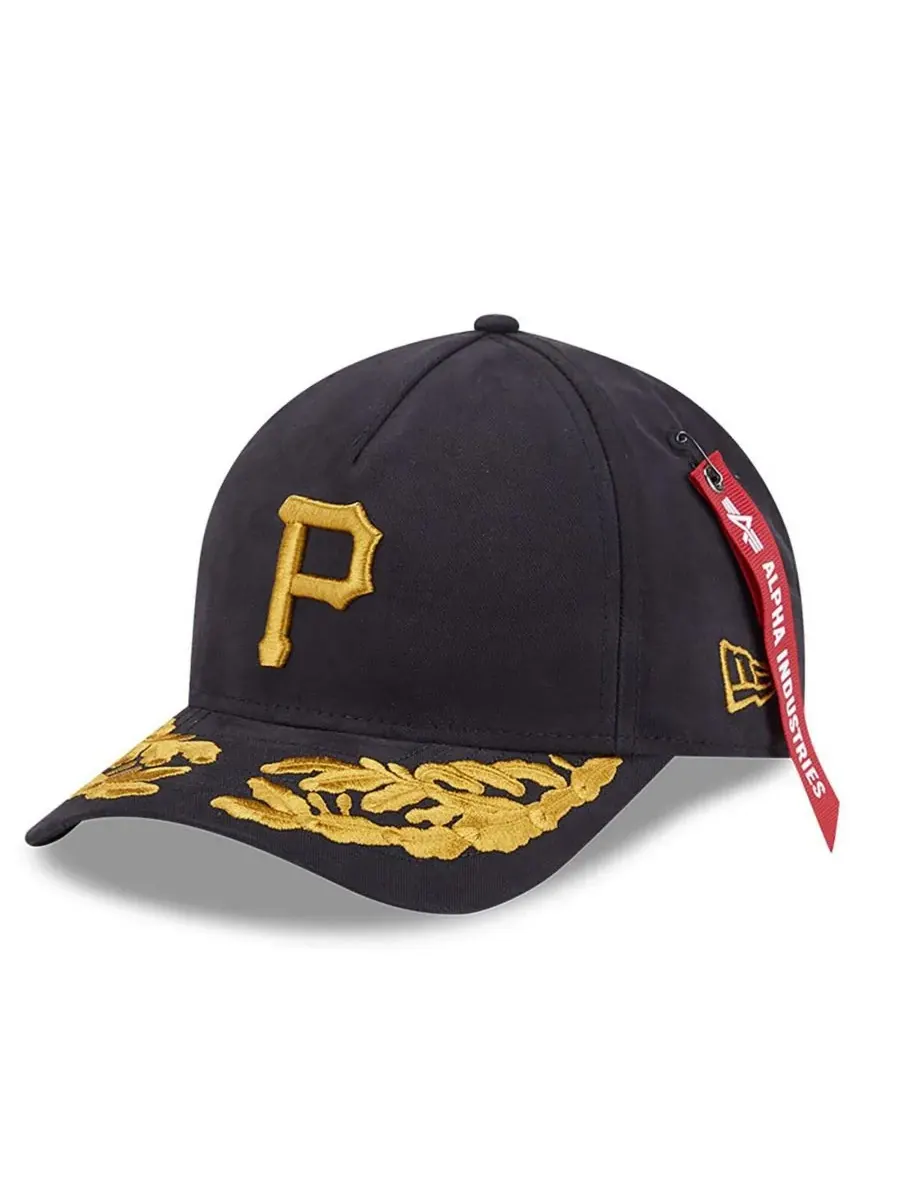 New Era Мужская черная регулируемая кепка Pittsburgh Pirates A-Frame 9FORTY