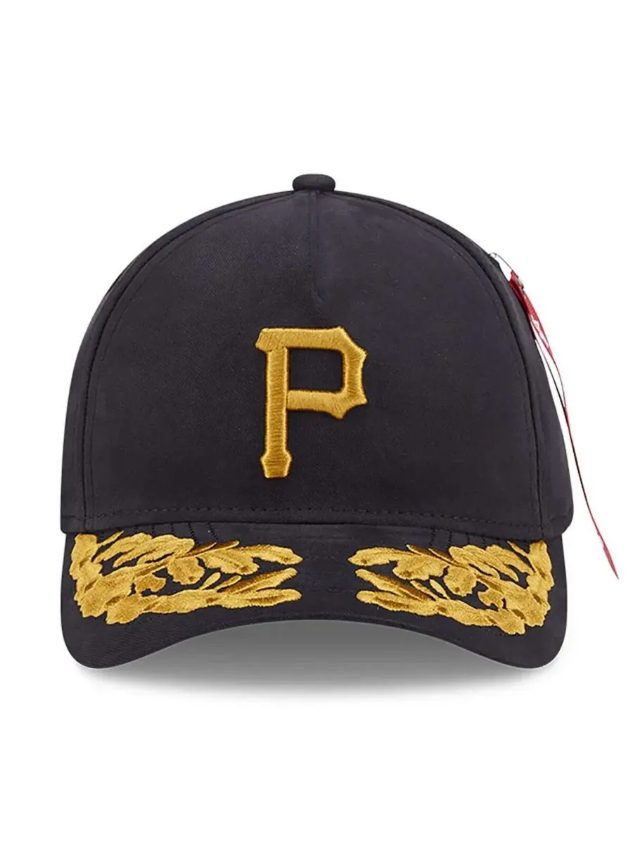 New Era Мужская черная регулируемая кепка Pittsburgh Pirates A-Frame 9FORTY — изображение 4 из 4, черный